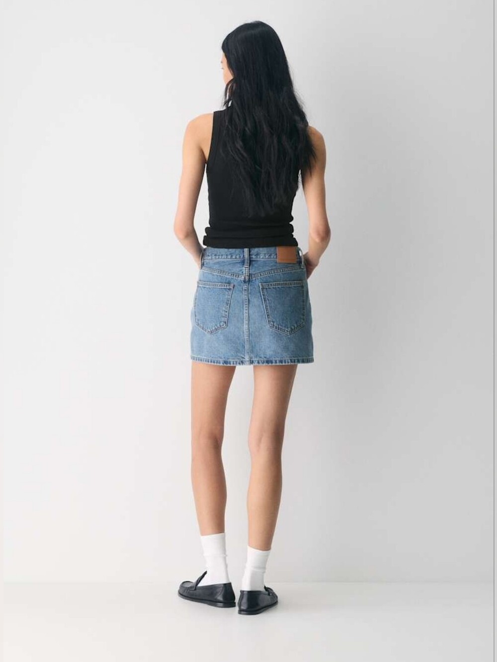 aritzia x Denim Forum 90's ricci mico denim skirt 5 Years Kiss N'tell Bleu